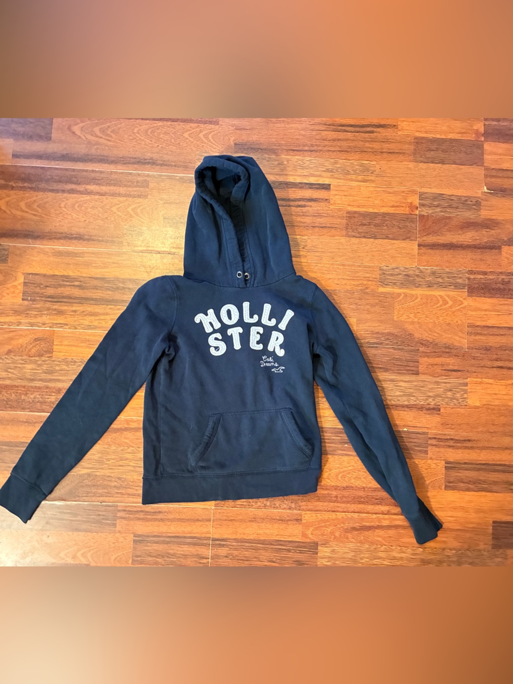 Junior Hollister Girls Navy Hooded Sweatshirt